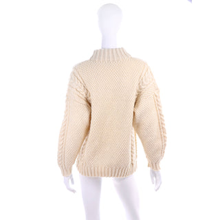 Vintage Norm Thompson Wool Fisherman's Sweater