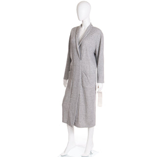1980s Deadstock Norma Kamali Grey Sweatshirt Dress with Tags Attached unworn