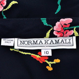 Norma Kamali Size 10 Vintage Silk Floral Skirt