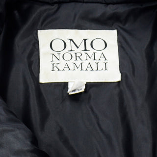 1980s Norma Kamali OMO Vintage Black Sleeping Bag Coat rare vintage jacket