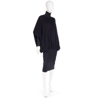 1985 Vintage Norma Kamali Sweatshirt Dress Cocoon Style Sz M
