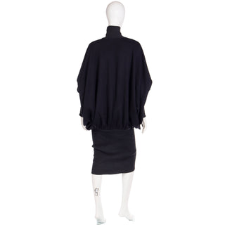 1985 Vintage Norma Kamali Sweatshirt Dress Cocoon Style Oversized