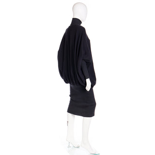 1985 Vintage Norma Kamali Sweatshirt Dress Cocoon Style Size M