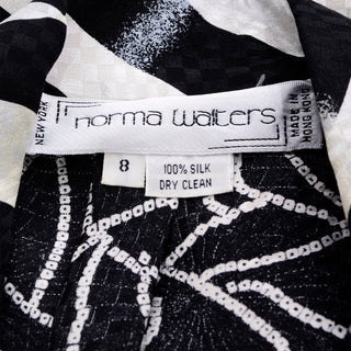 1980s Norma Walters Label size 8 Silk Dress