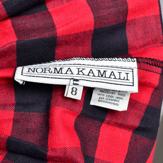 Norma Kamali Vintage Black and Red Skirt Suspenders