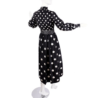 Norman Norell 1960's vintage polka dot dress
