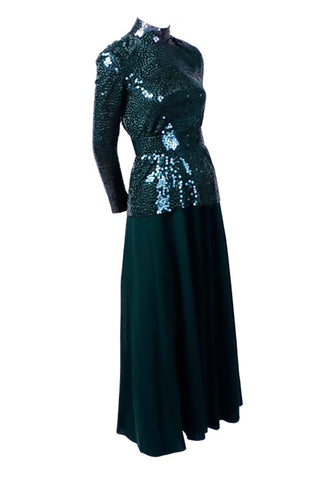 Custom Norman Norell sequin dress