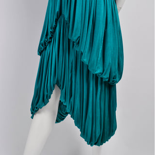 Rare Norma Kamali 1970s Vintage Silk Butterfly Dress