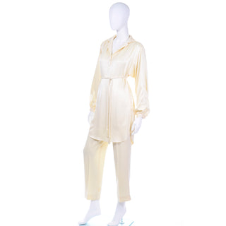 Cream Vintage 1970s Tunic Top and Pants outfit