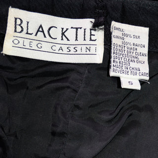 Silk Oleg Cassini Black Tie Strapless Beaded Bustier Style Top