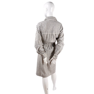 Oleg Cassini Vintage Striped Shirt Dress