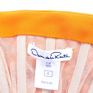 Oscar de la Renta size 8 orange silk long gown