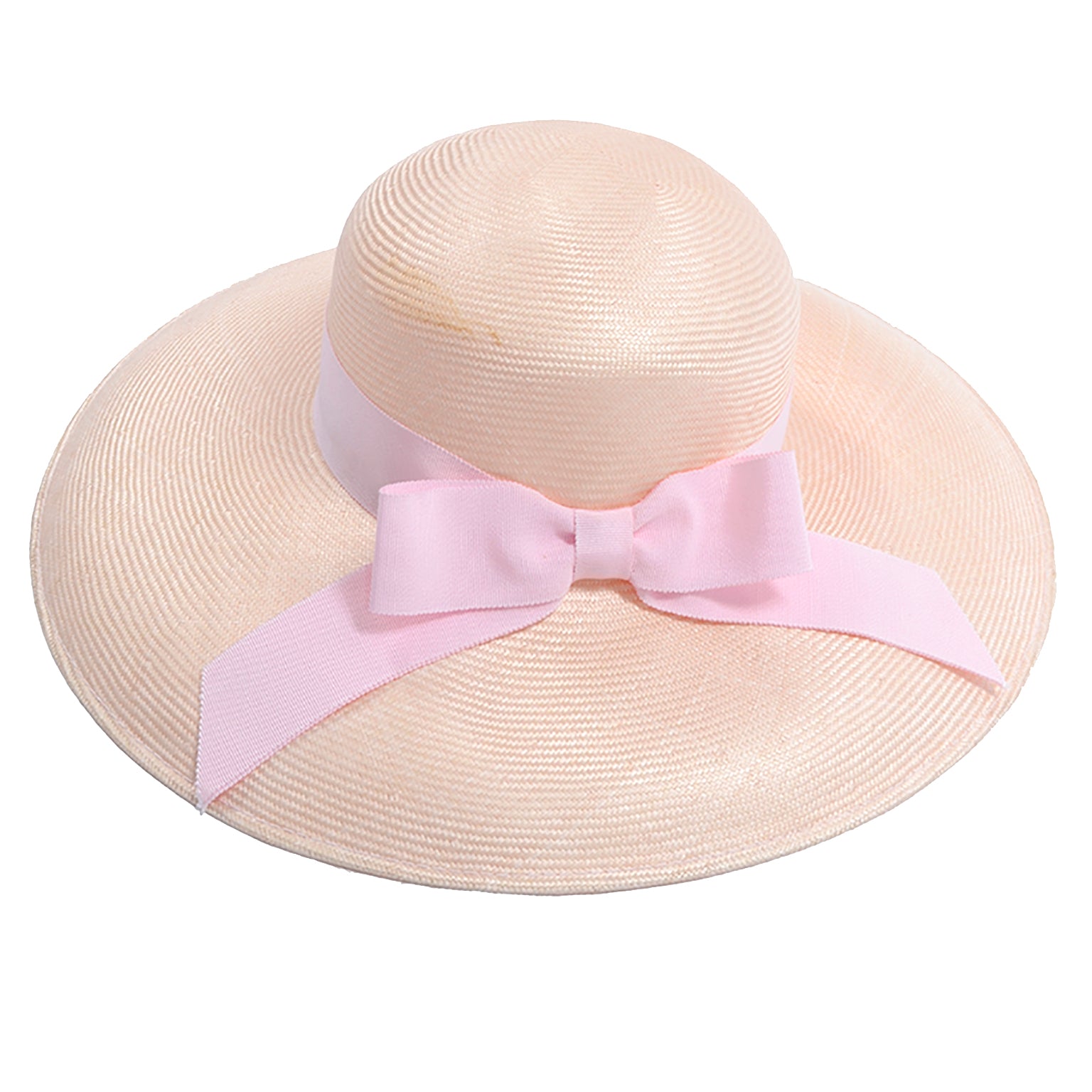 Vintage 1920s Summer Pink Straw Cloche Hat - Raleigh Vintage