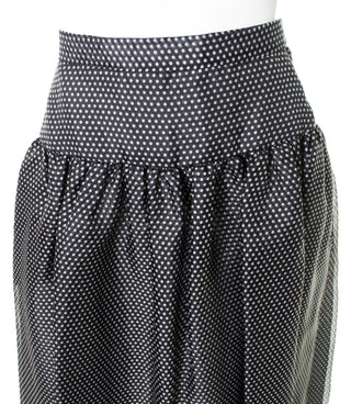 Oscar de la Renta vintage polka dot black white skirt