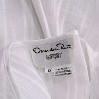 Oscar de la REnta sport vintage ruffled white blouse with ruffles