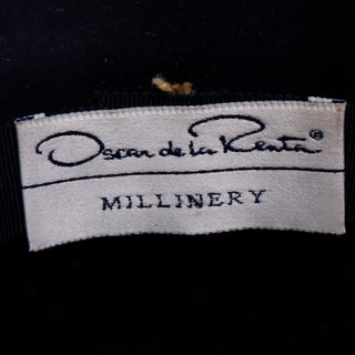 1980s Oscar de la Renta Millinery Vintage Black & White Faux Leopard Wool Hat Rare vintage hat