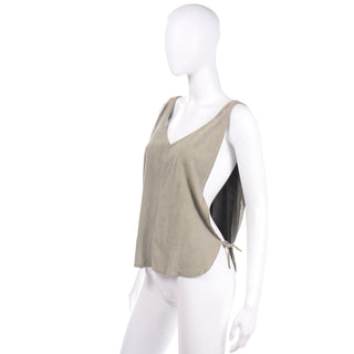Vintage 1990s Osuna Santa Fe NM Suede Sleeveless Top open sides