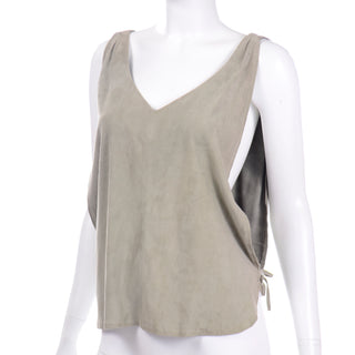 Vintage 1990s Osuna Santa Fe NM Suede Sleeveless Top vest open sides