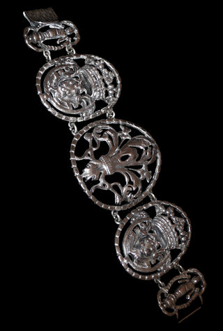Rare Outstanding intricate sterling silver Perenti vintage bracelet - Dressing Vintage