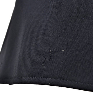 2001 Vintage Paco Rabanne Black Zip Front Jacket w Ribbed Sleeves nicks to fabric