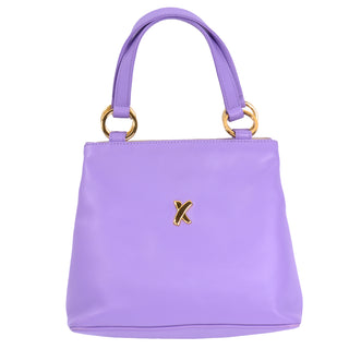 Paloma Picasso Vintage Lavender Purple Leather Handbag purse