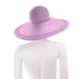 1990s Vintage Purple Patricia Underwood Wide Brim Summer Hat