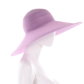 As New Vintage Purple Patricia Underwood Wide Brim Summer Hat