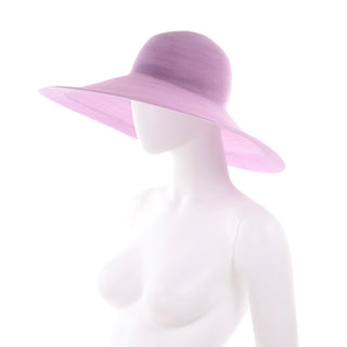Nice Vintage Purple Patricia Underwood Wide Brim Summer Hat