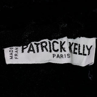 1988 Patrick Kelly Vintage Black Crinkle Ruffle Bodycon Dress