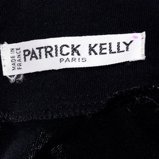 Vintage Patrick Kelly 1988 Blue and Black Sweetheart Knit Dress