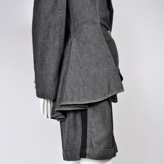 Vintage 1980s Patrick Kelly Shorts Jacket Denim Suit