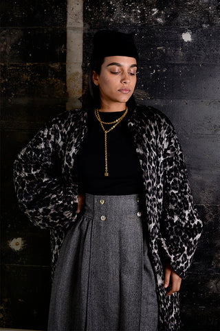1980's Vintage Patrick Kelly Open Front Puff Coat