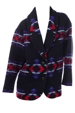 Vintage Wool Pendleton Blanket Coat Jacket Blazer