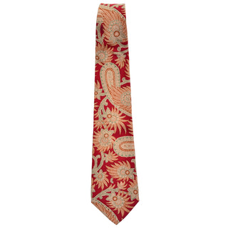 Floral and paisley southwestern vintage silk tie by Pierre Balmain