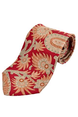 Pierre Balmain vintage silk men's tie floral with paisley