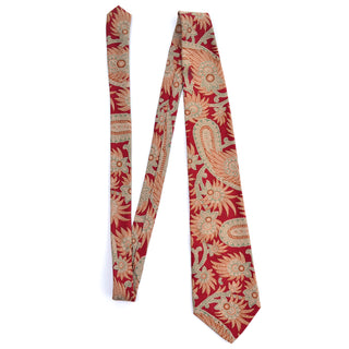 1990's Pierre Balmain silk vintage tie with paisley and floral print