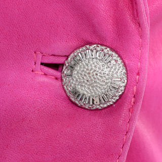Luxurious Aphero Hot Pink Lambskin Leather Jacket
