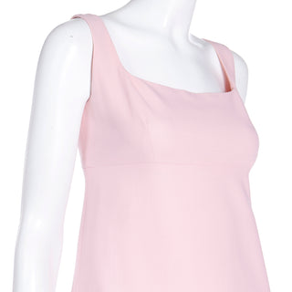 2000s Pink Ralph Lauren Empire Waist Sleeveless Dress Medium Wool Blend