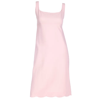2000s Pink Ralph Lauren Empire Waist Sleeveless Dress USA