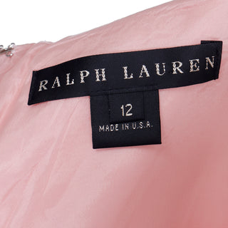 2000s Pink Ralph Lauren Empire Waist Sleeveless Dress Made in USA