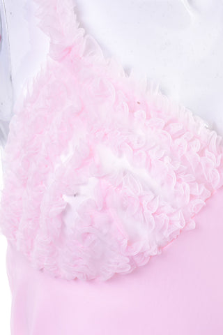 Pink Ruffled Vintage Chiffon Peignoir - Dressing Vintage
