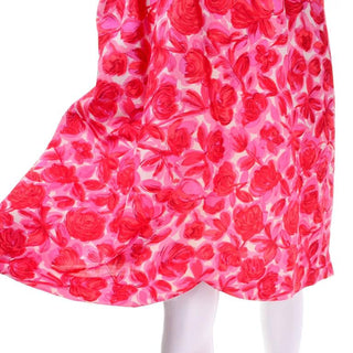 Mid Century Pinafore Style Floral Dress