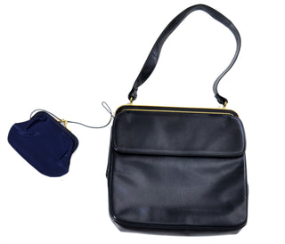 Rare Koret Pin seal leather vintage handbag with enamel - Dressing Vintage
