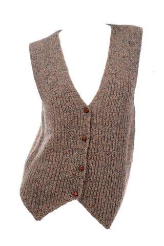 1970's Anne Klein Brown Sweater Vest