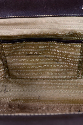 Vintage Prada Milano Dal 1913 Vintage Top Handle Handbag Logo Lining