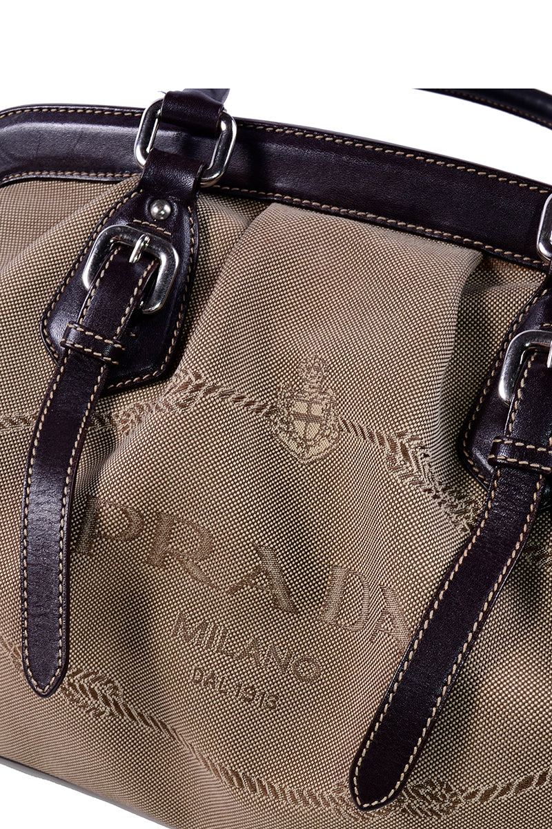 Prada Milano Dal 1913 Authentic Canvas Leather Vintage Bag Handbag