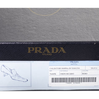 Prada Vintage Shoes Calzature Donna in Tessuto Roses Size 37.5 US 7 - Dressing Vintage