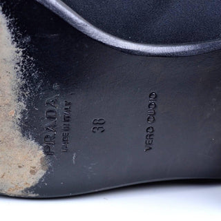 1990's Prada Vintage Black Fabric Loafers Size 38 - Dressing Vintage