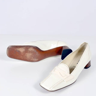 Vintage Prada White Loafers 39.5 9.5