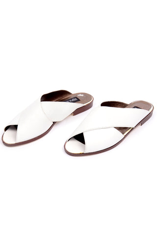 Prima Royale vintage white leather sandals